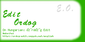 edit ordog business card